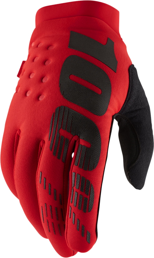 100% Brisker Gloves - Red - Large 10003-00032