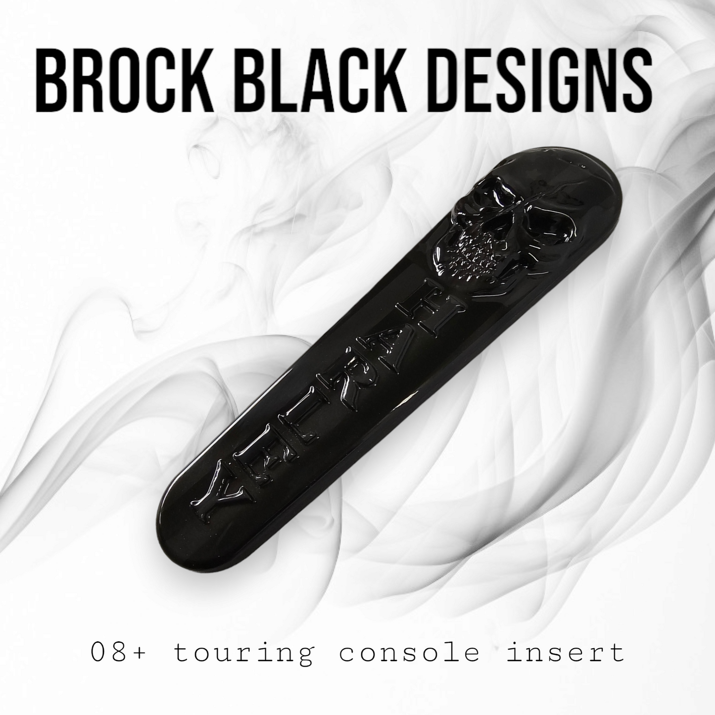 08+ touring console insert 3D Skull flag theme