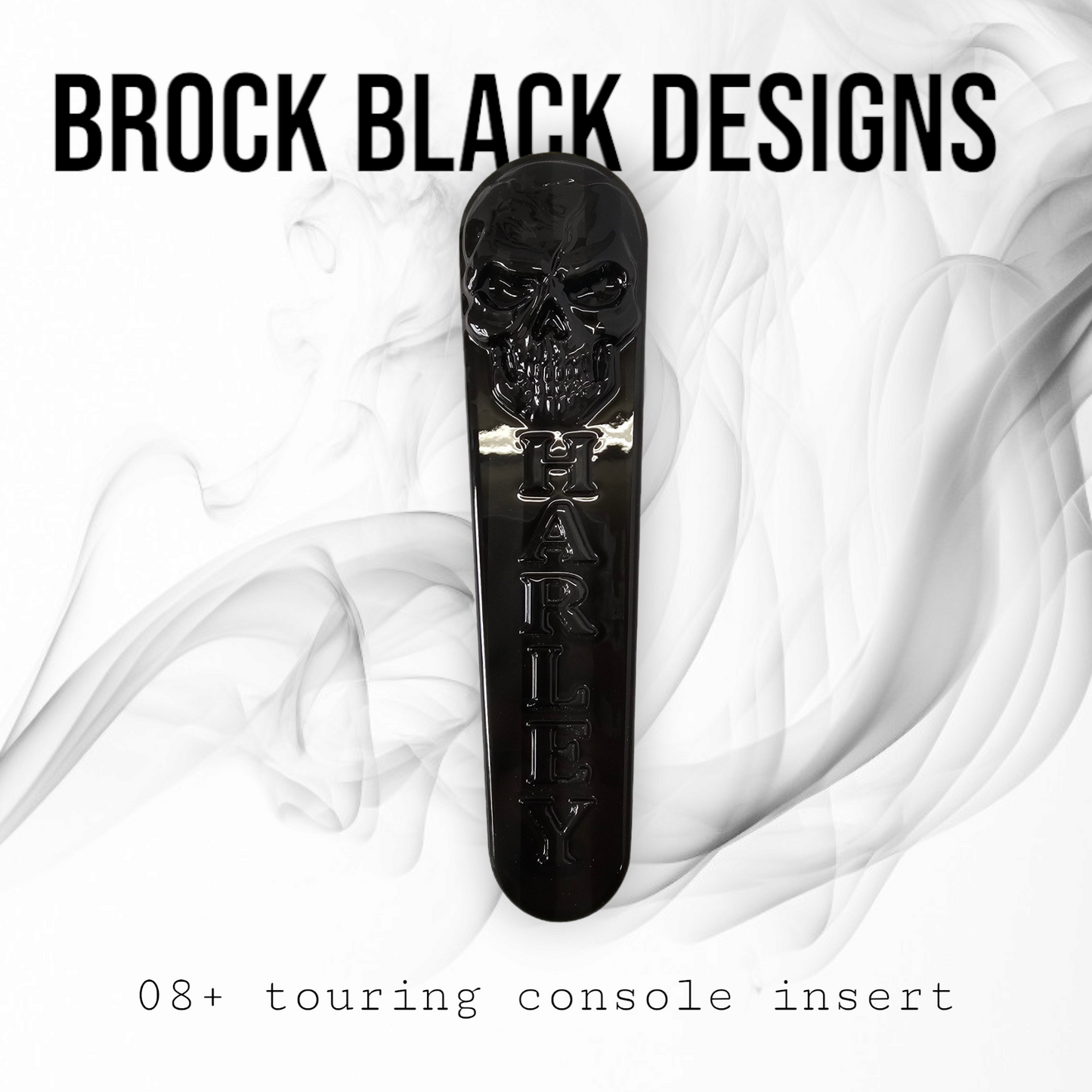 08+ touring console insert 3D Skull flag theme